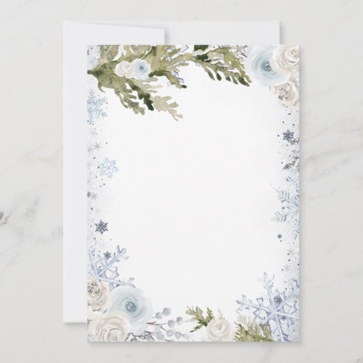 Onze kleine Cookie Blue Snowflake Boy Baby shower Kaart (Achterkant)