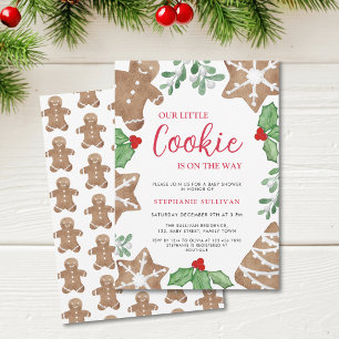 Onze kleine Cookie Christmas Baby shower uitnodigi Kaart