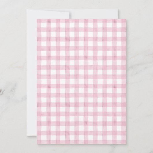 Onze kleine Cookie Roze Kerstmeisje Baby shower Kaart (Achterkant)