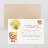 Onze Kleine Cookie wordt EEN Fotografie 1e Verjaar Bedankkaart (Voorkant / Achterkant)