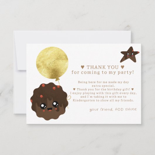 Onze Kleine Cookie wordt EEN Verjaardagsfoto 1e Ve Bedankkaart (Voorkant)