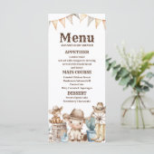 Onze Kleine Cowboy Baby Shower Cactus Woestijn Men Menu (Staand voorkant)