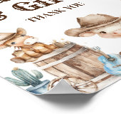 Onze kleine cowboy cactus Baby shower Kaarten & ge Poster (Hoek)