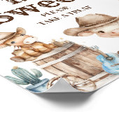 Onze kleine cowboy cactus Baby shower liefde is zo Poster (Hoek)