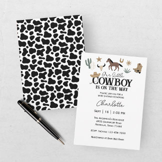 Onze Kleine Cowboy Western Rodeo Baby Shower Kaart
