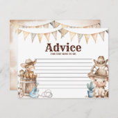 Onze kleine Cowboy Wild West Baby shower advies Informatiekaartje (Voorkant / Achterkant)