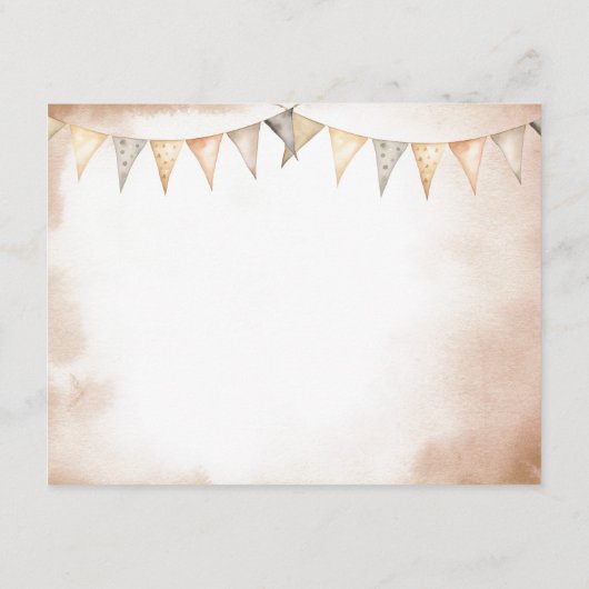 Onze kleine Cowboy Wild West Baby shower advies Informatiekaartje (Achterkant)