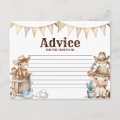 Onze kleine Cowboy Wild West Baby shower advies Informatiekaartje (Voorkant)