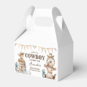 Onze kleine Cowboy Wild West Baby shower Bedankdoosjes (Achterkant)