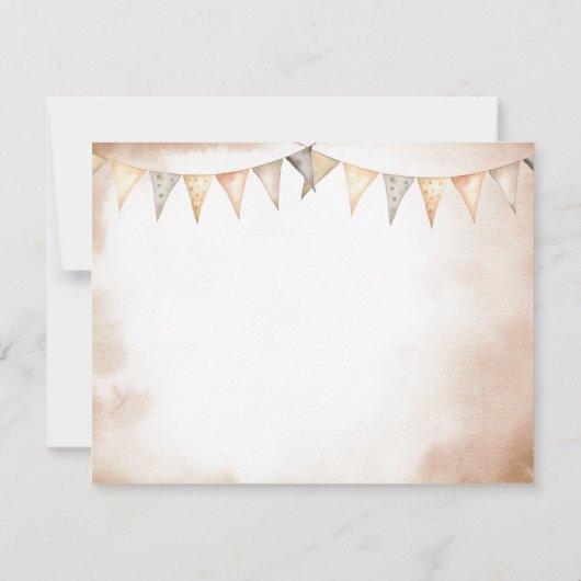 Onze kleine Cowboy Wild West Baby shower Bedankkaart (Achterkant)