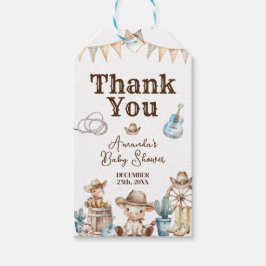 Onze kleine Cowboy Wild West Baby shower dank u Cadeaulabel