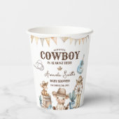 Onze kleine Cowboy Wild West Baby shower Papieren Bekers (Achterkant)