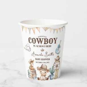 Onze kleine Cowboy Wild West Baby shower Papieren Bekers