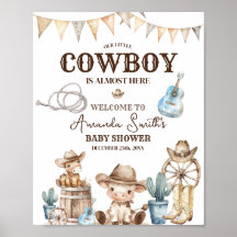 Onze kleine Cowboy Wild West Baby shower Welkom
