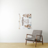 Onze kleine Cowboy Wild West Baby shower Welkom Wandkleed (In situ)