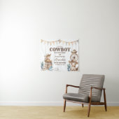 Onze kleine Cowboy Wild West Baby shower Welkom Wandkleed (In Situ (horizontaal))