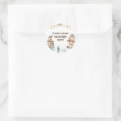 Onze kleine Cowboy Wild West houdt van je boodscha Ronde Sticker (Tas)