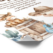 Onze kleine Cowboy Wild West Late Night luier Poster (Hoek)