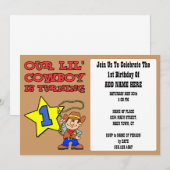 Onze Kleine Cowboy Wordt Eén Kaart (Voorkant / Achterkant)