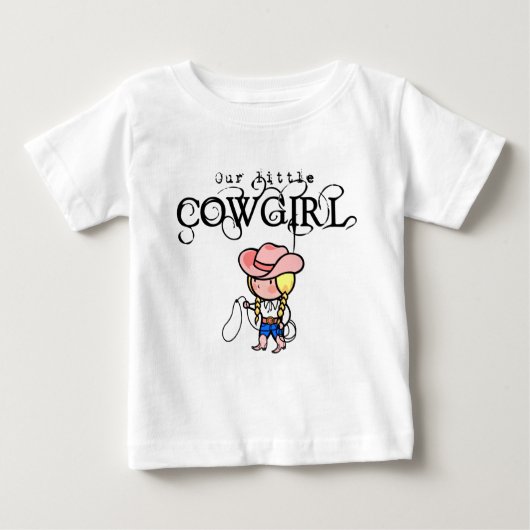 Onze kleine Cowgirl T-shirt voor baby's (Voorkant)