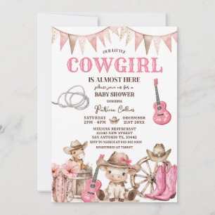 Onze Kleine Cowgirl Wild West Baby Shower Kaart