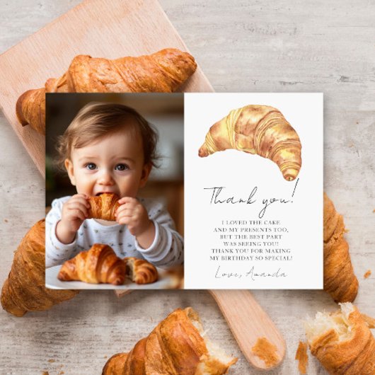 Onze Kleine Croissant 1e Verjaardag Bedankt