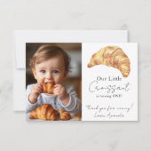 Onze Kleine Croissant 1e Verjaardag Bedankt (Voorkant)