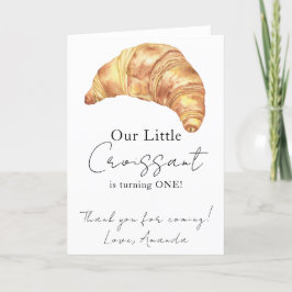 Onze Kleine Croissant 1e Verjaardag Bedankt