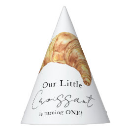 Onze kleine croissant 1e verjaardag feesthoedjes