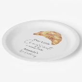 Onze kleine croissant 1e verjaardag papieren bordje (Gekanteld)