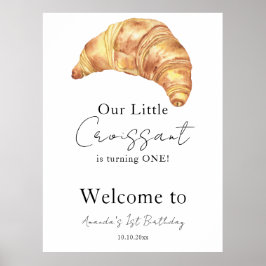 Onze kleine croissant 1e verjaardag poster