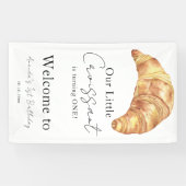 Onze kleine croissant 1e verjaardag spandoek (Horizontaal)