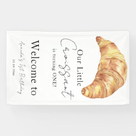 Onze kleine croissant 1e verjaardag spandoek