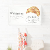 Onze kleine croissant 1e verjaardag spandoek (Insitu)