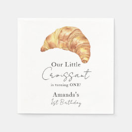 Onze Kleine Croissant 1e Verjaardagsfeestje Servet