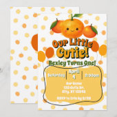 Onze Kleine Cutie clementine verjaardag Kaart (Voorkant / Achterkant)