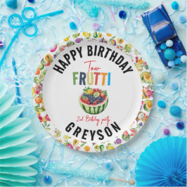 Onze kleine cutie fruit 2e Verjaardag Party Papieren Bordje