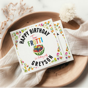 Onze kleine cutie fruit 2e Verjaardag Party Servet