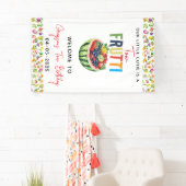 Onze kleine cutie fruit 2e Verjaardag Party Spandoek (Insitu)