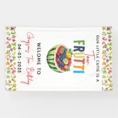 Onze kleine cutie fruit 2e Verjaardag Party Spandoek (Horizontaal)