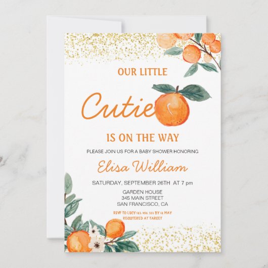 Onze kleine cutie is onderweg op uitnodiging (Voorkant)