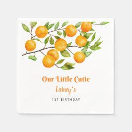 Onze kleine Cutie Oranje Birthday Party Servet