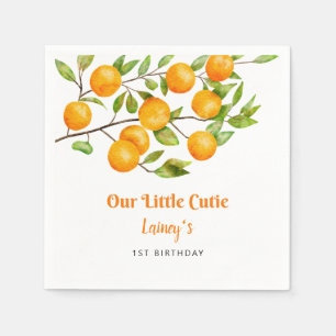 Onze kleine Cutie Oranje Birthday Party Servet