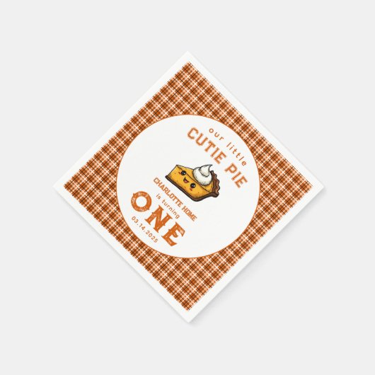 Onze Kleine Cutie Pi Dag 1e verjaardag Servet (Hoek)