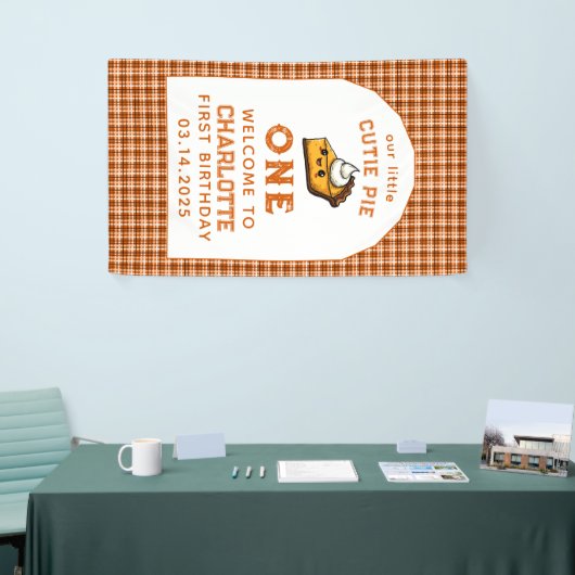 Onze Kleine Cutie Pi Dag 1e verjaardag Spandoek (Beurs)