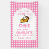 Onze Kleine Cutie Pi Dag 1e verjaardag Spandoek (Verticaal)