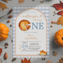 Onze Kleine Cutie Pie Blue Gingham eerste verjaard