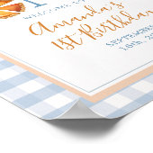 Onze kleine Cutie Pie Een 1e verjaardag Welkom Tek Poster (Hoek)