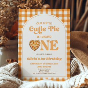 Onze Kleine Cutie Pie Retro 1e Verjaardagsfeest Kaart