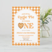 Onze Kleine Cutie Pie Retro 1e Verjaardagsfeest Kaart (Staand voorkant)